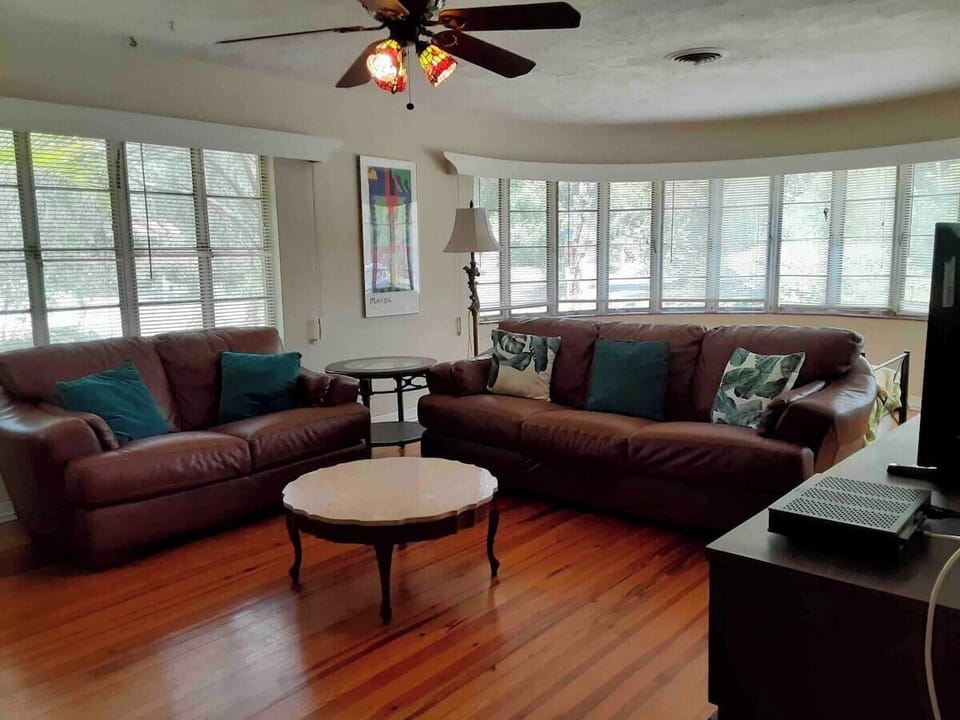 Oversized leather furniture is perfect for relaxing 