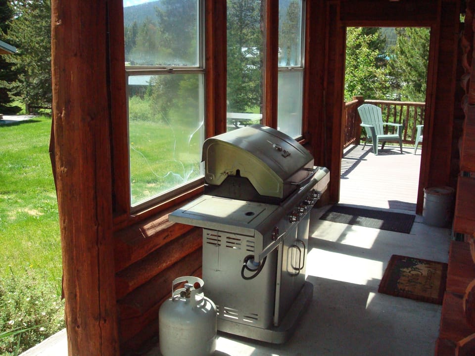 You can prepare some fantastic meals on the propane grill - rain or shine!