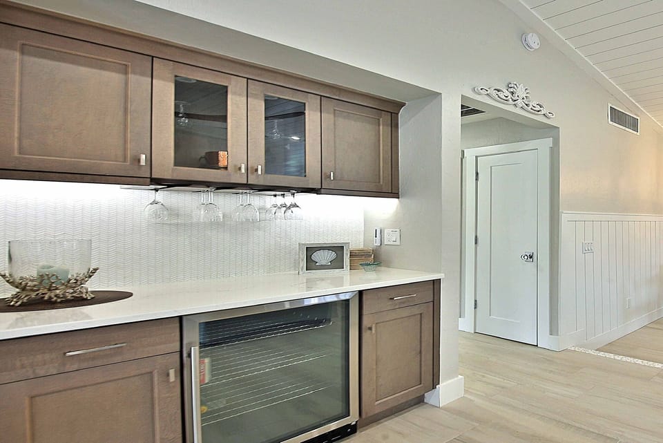 Bar Area with Beverage Fridge