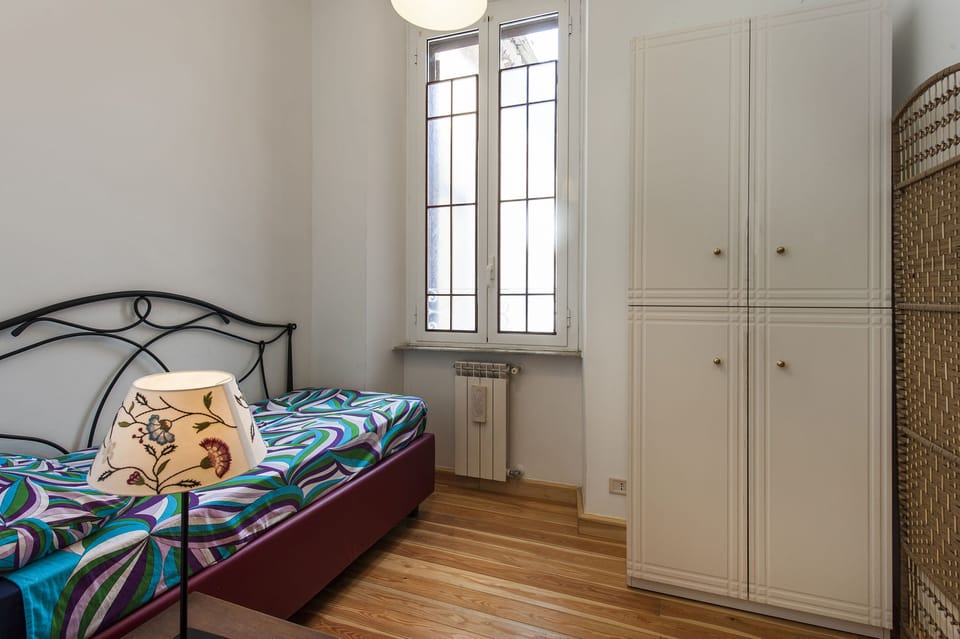 the third bedroom: window and wardrobe