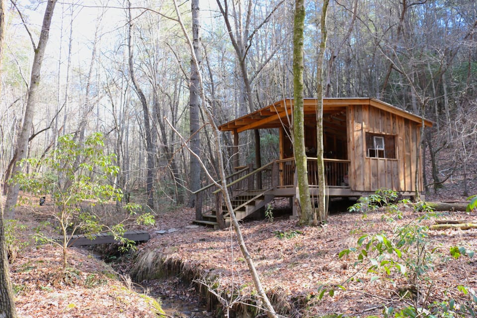 creek noise in the shelter