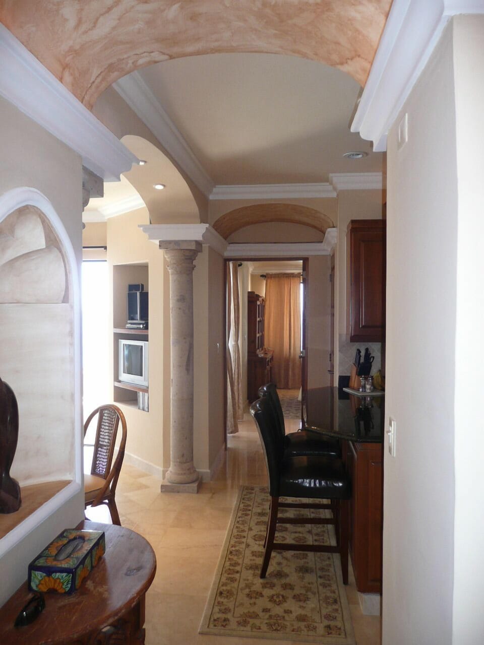 Interior is Tuscan inspired