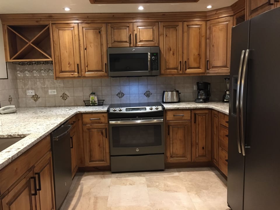 Fully stocked kitchen