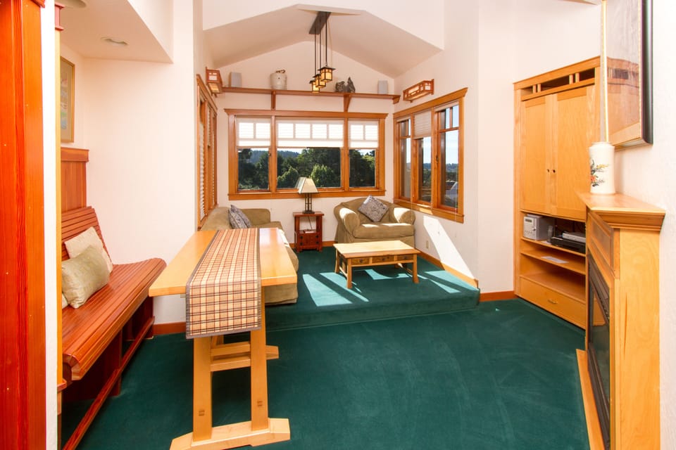 Living room and eating area