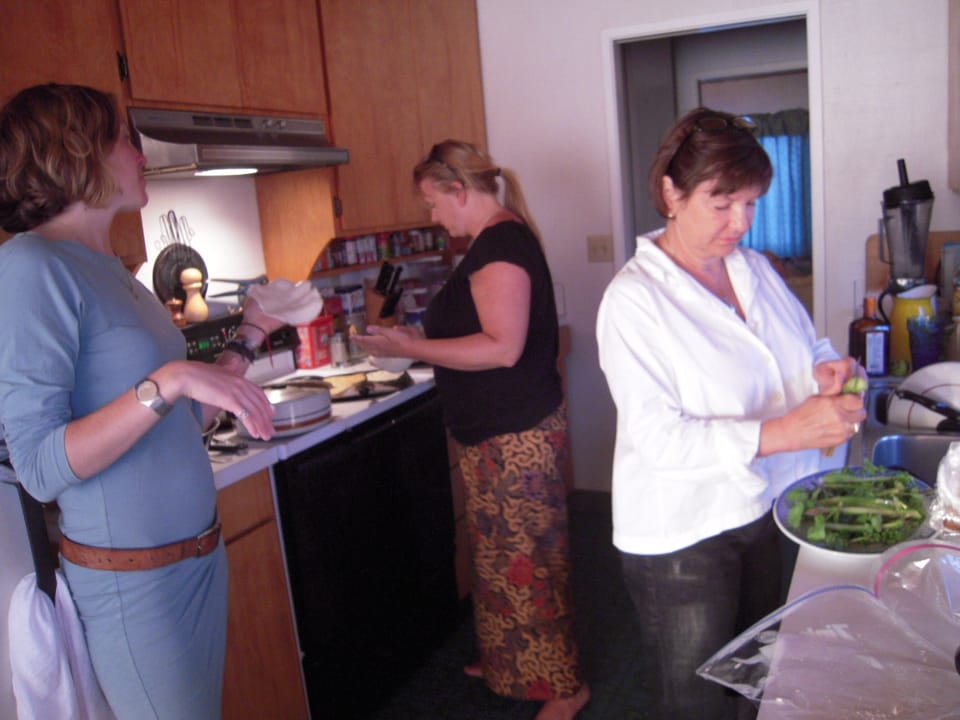 Preparing a great meal.