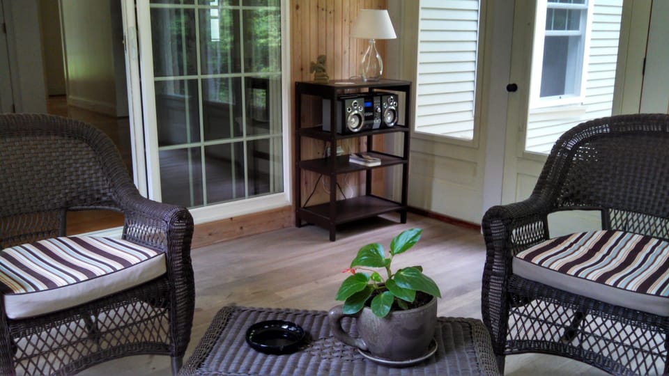 looking in from screen in porch to main living area