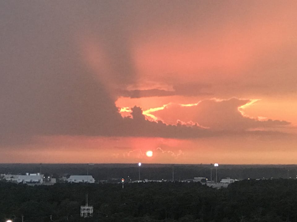 Sunset from 2nd bedroom balcony