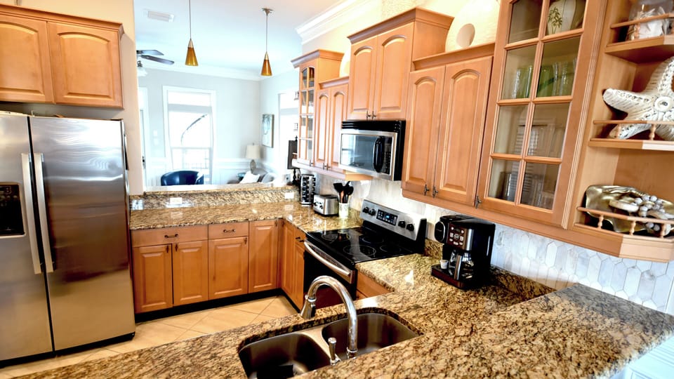 Fully stocked kitchen