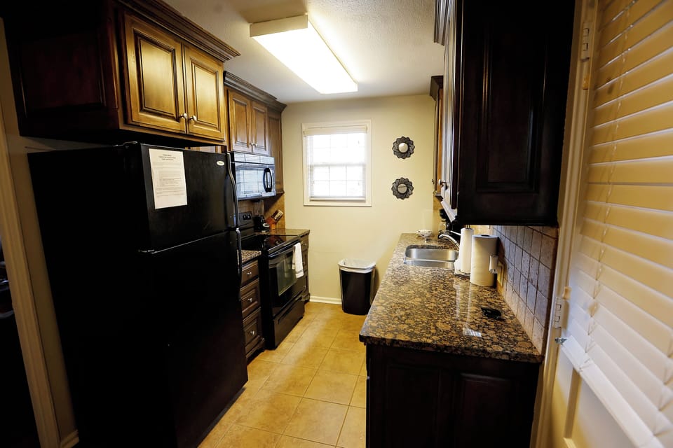 Full galley kitchen—clean, efficient, and stocked for your stay.
