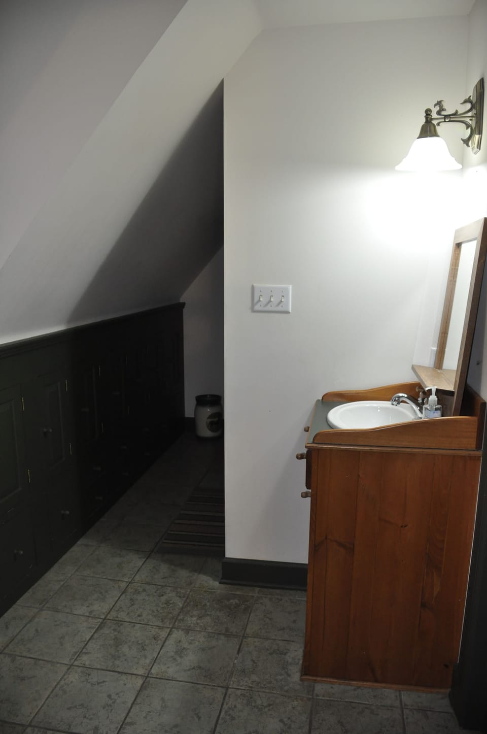 Bathroom w/shower & toilet for Upstairs bedroom #2.
