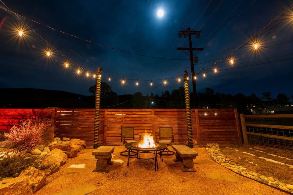Hang out with friends or family and enjoy the views of Pikes Peak from the fire pit and outdoor lighting.