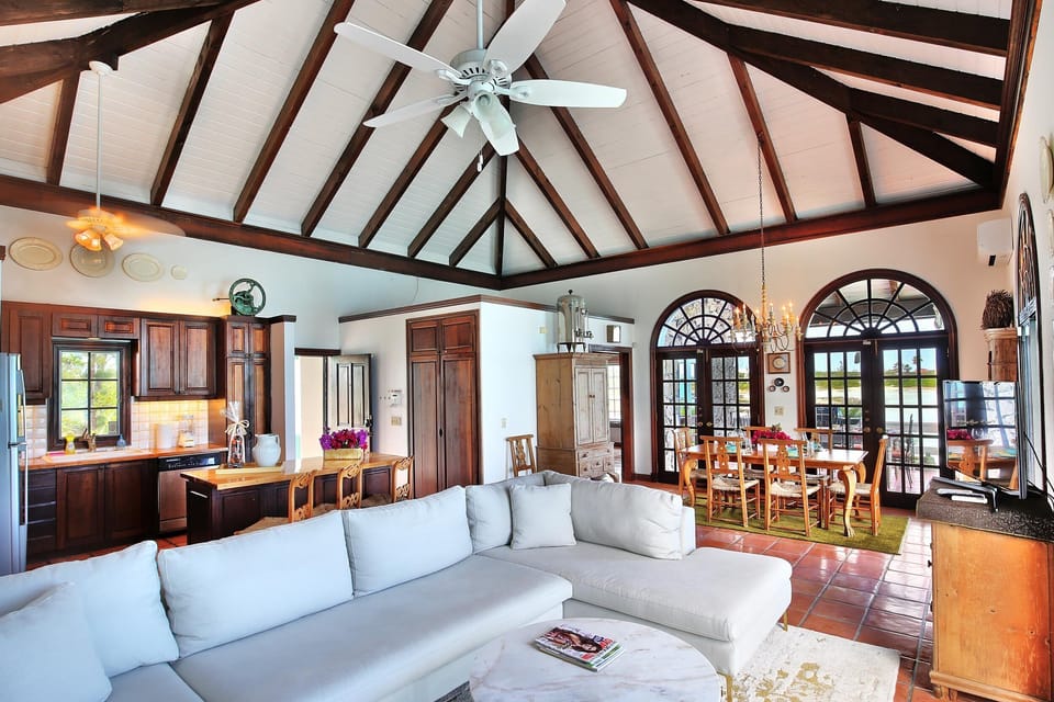 Watch your favorite show or read your favorite book in this lovely living room 