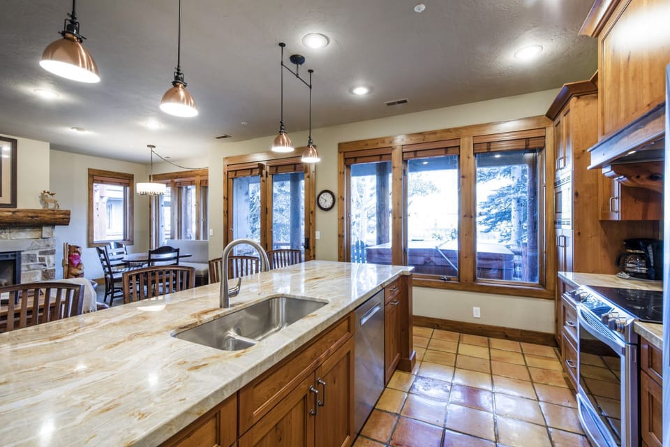 Plentiful lighting for cooking. 