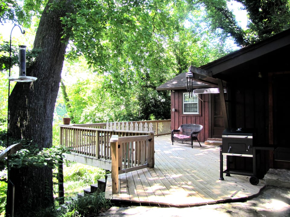 Sundeck with charcoal grill