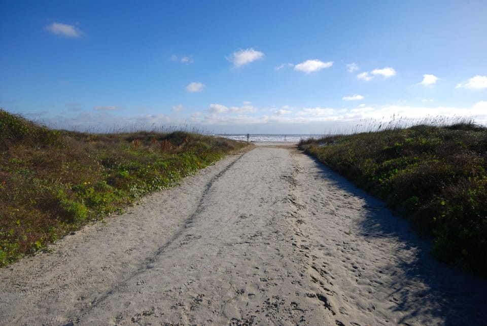 Beach entrance in the neighborhood