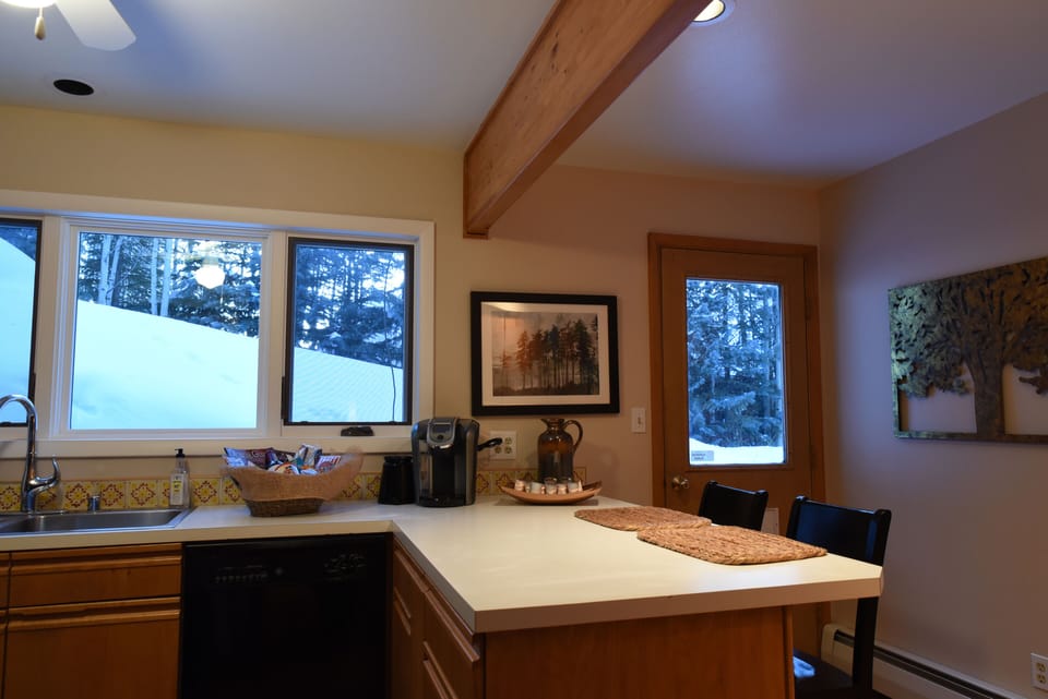 Kitchen outdoor views (older pic shows old appliances)