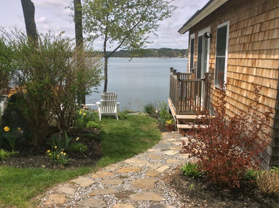 Exterior of cottage and side yard