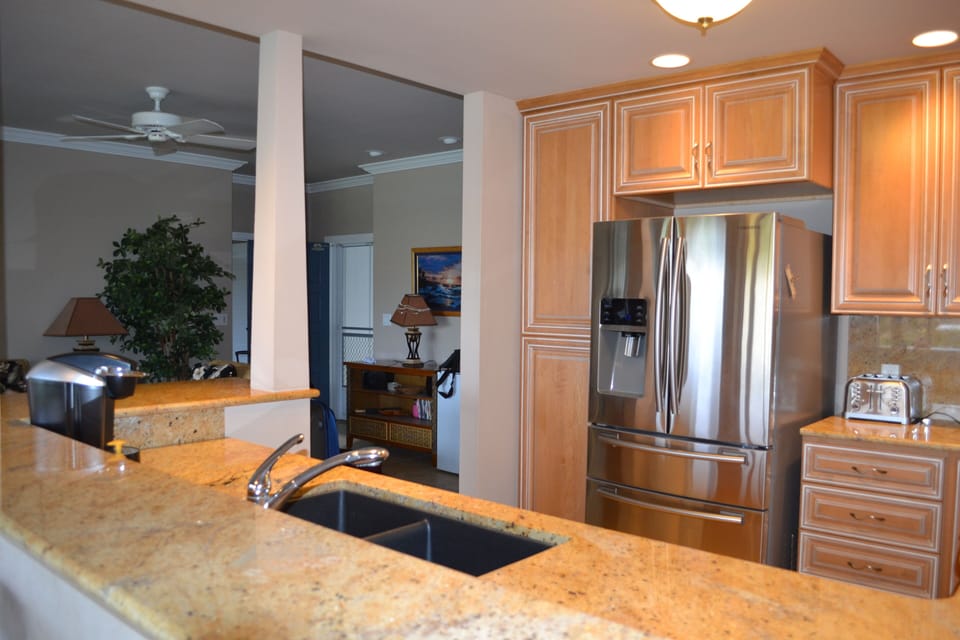 Updated kitchen with new stainless steel appliances