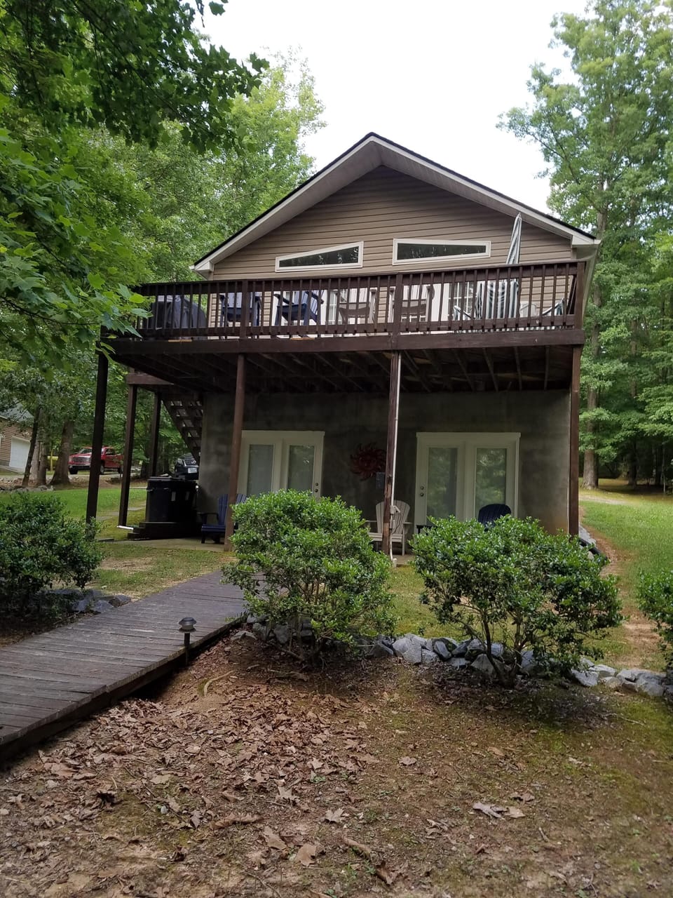 Front of house in spring