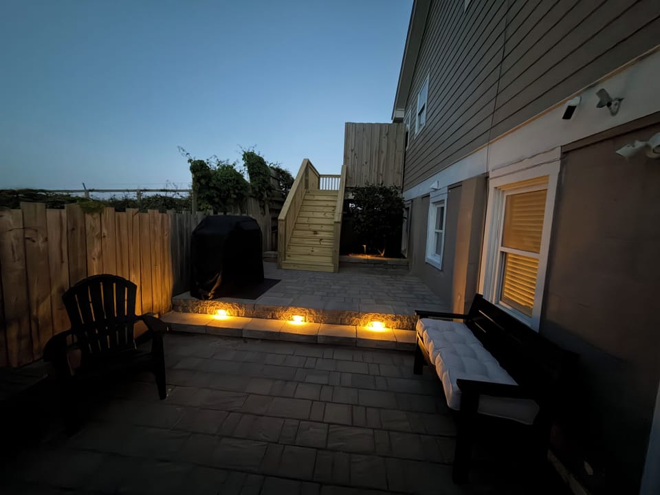 Downstairs patio area