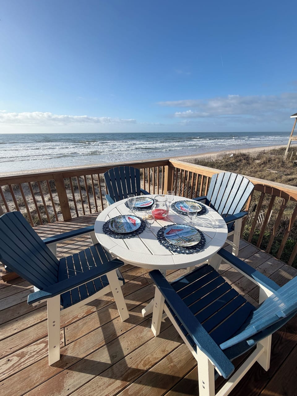 Enjoy breakfast on the deck
