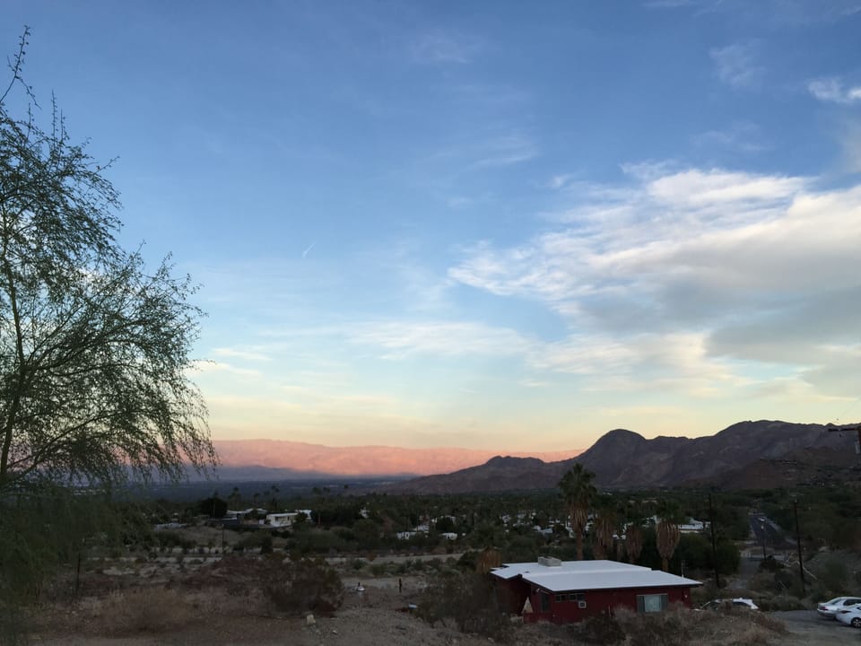 The mountains at sunset