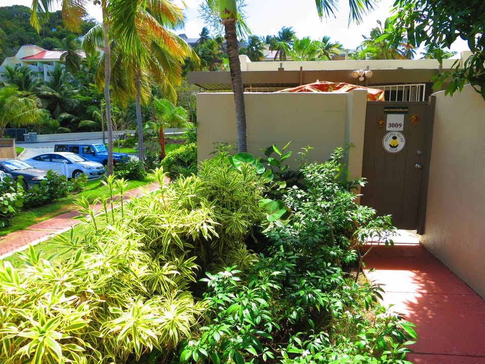 Private entrance to Master Garden Bedroom  #3009.