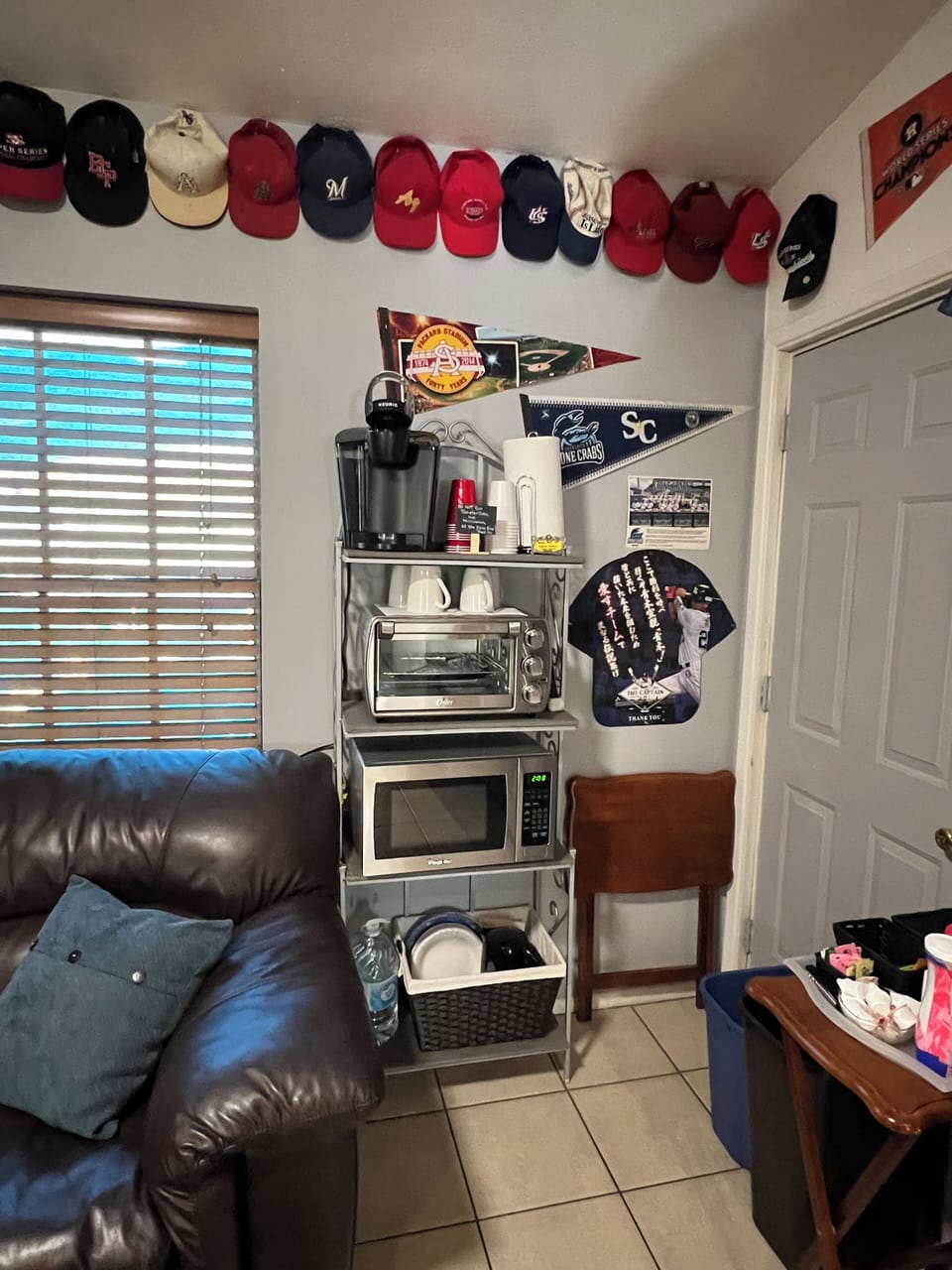 Coffee , microwave, toaster oven station