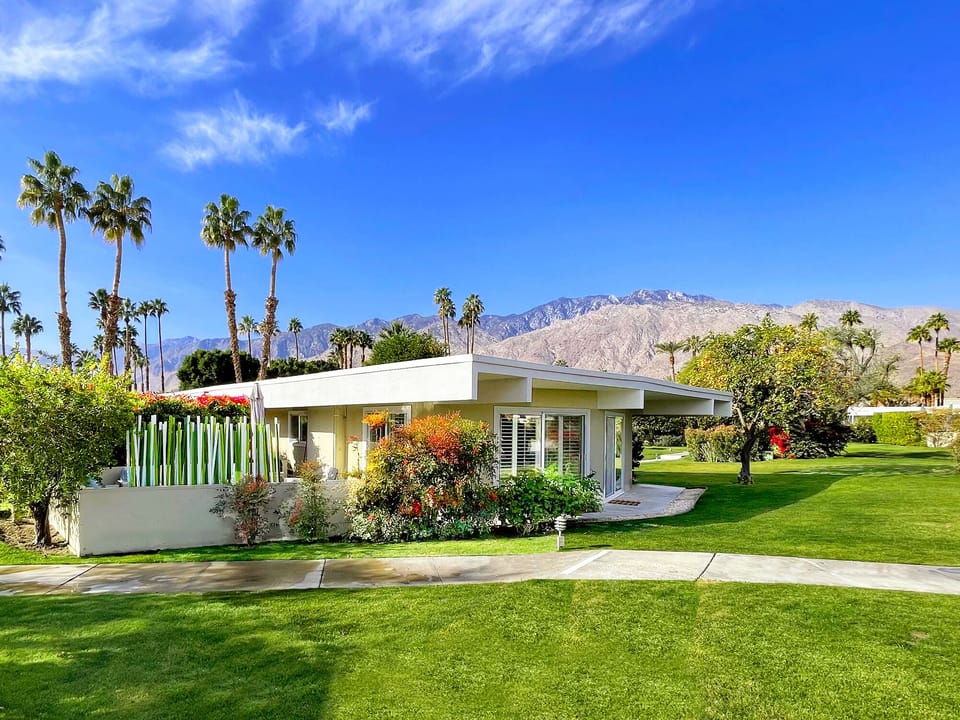 A villa-style condo with a breathtaking view of the San Jacinto Mountains.