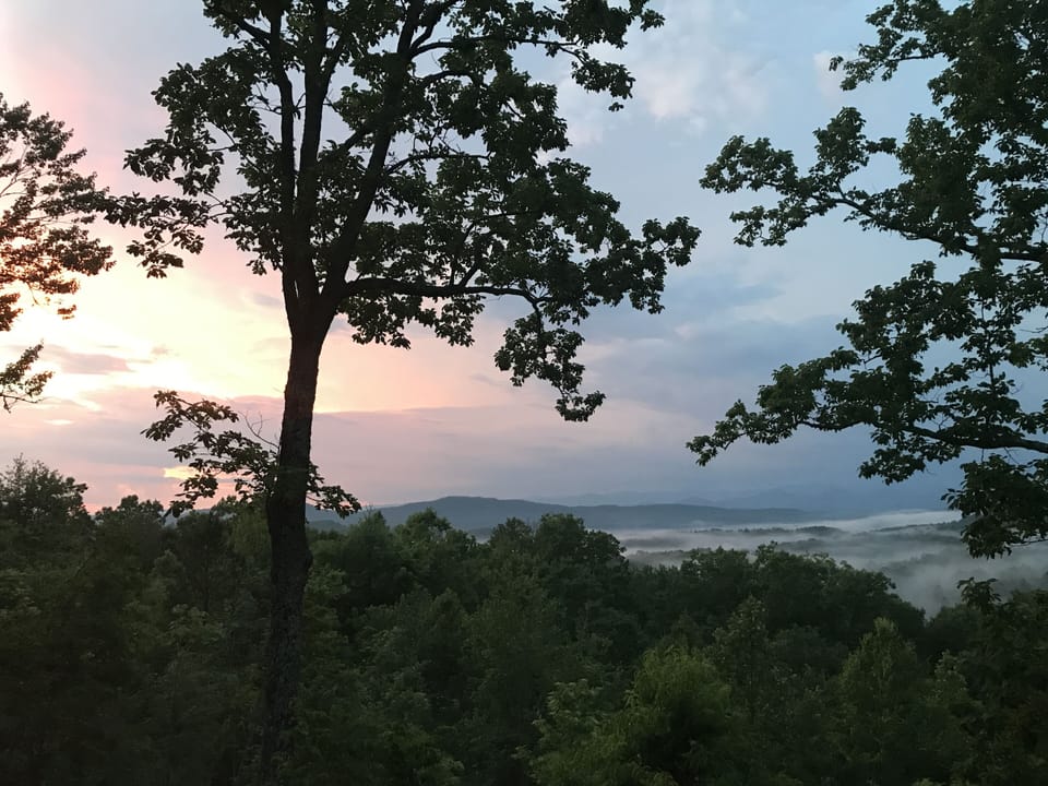 Sunset from the Desk