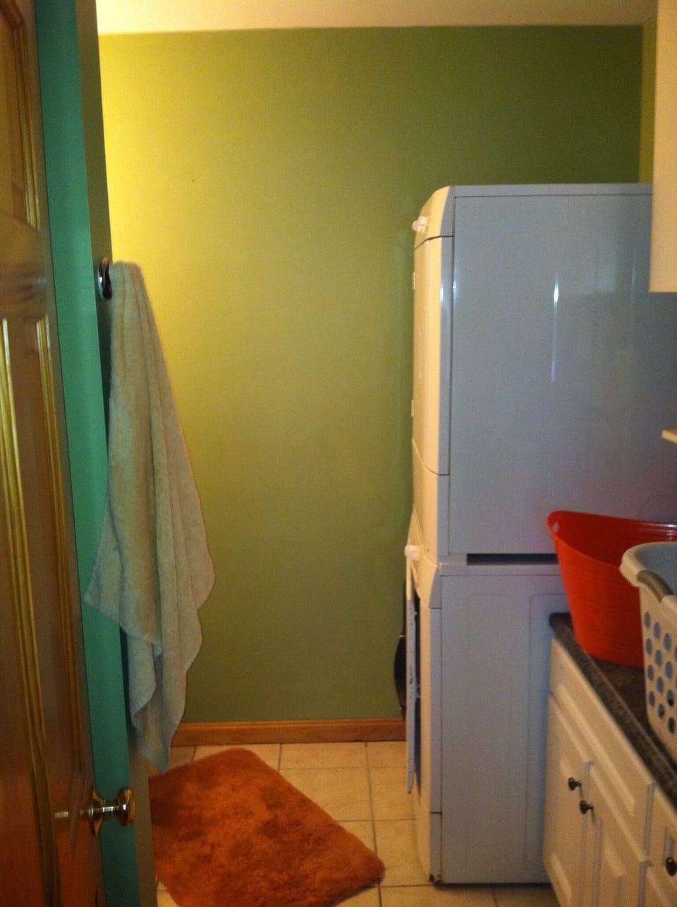 Washer dryer in downstairs full bath