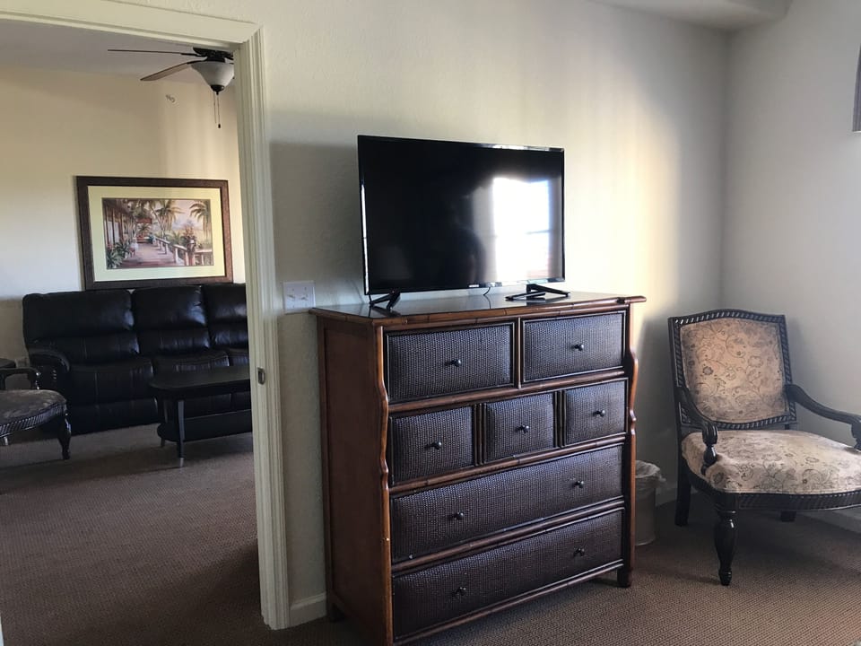 New 40 inch flat screen TV in master bedroom