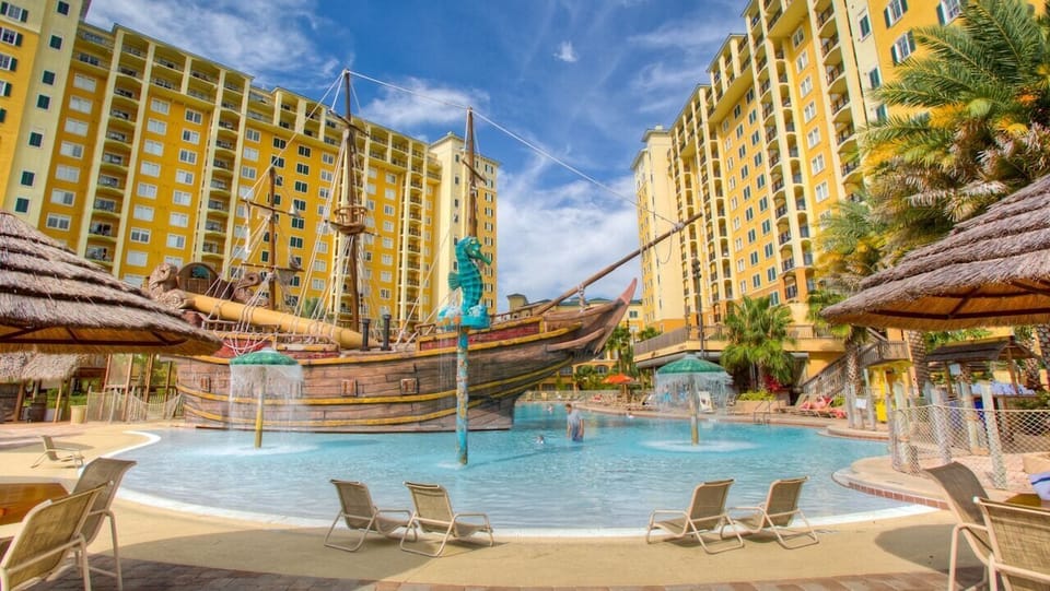 One of the resort pools