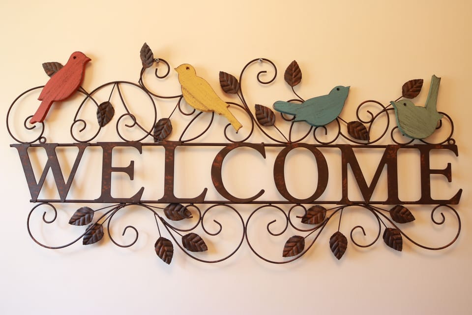 Welcome to our bird sanctuary in the woods!
