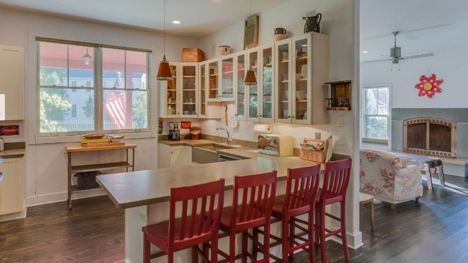 Kitchen...view into living room 