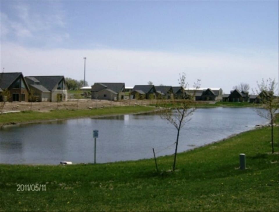 stocked fishing pond in our cabins area