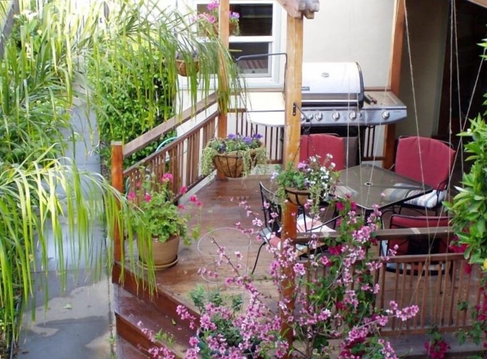 Deck/Barbecue Living Space just below window of guest apartment