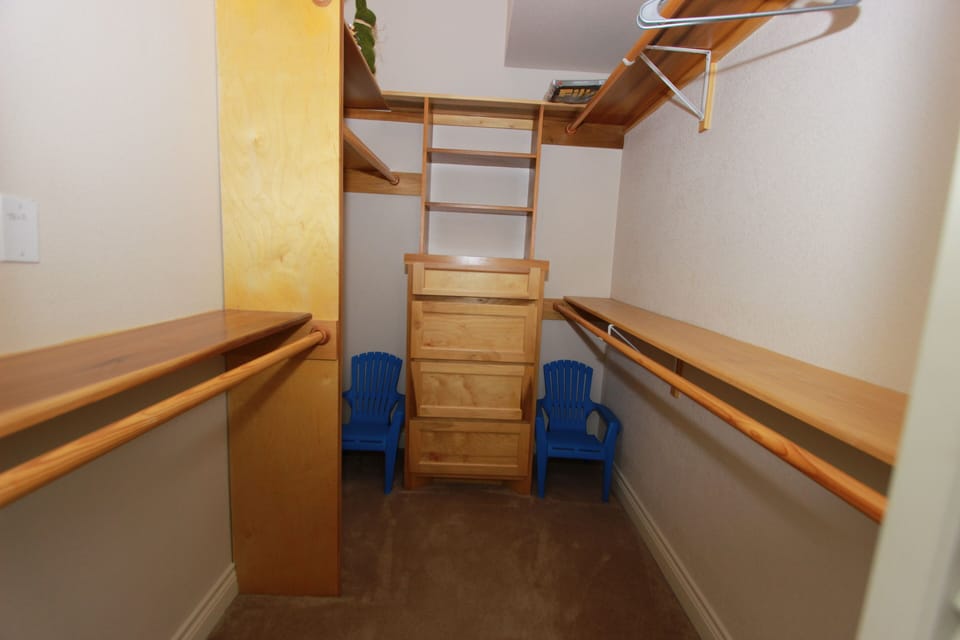 Spacious walk in closet off of guest bedroom 