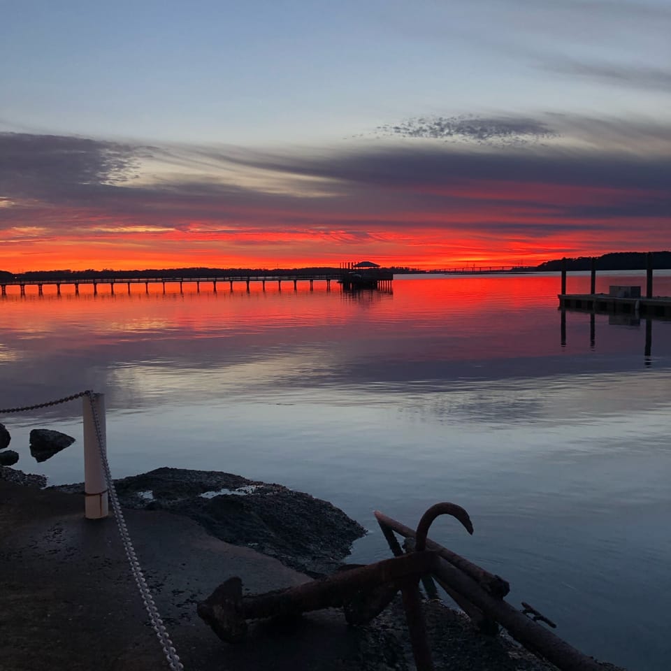 Sunset from Hudson's or Scull Creek 