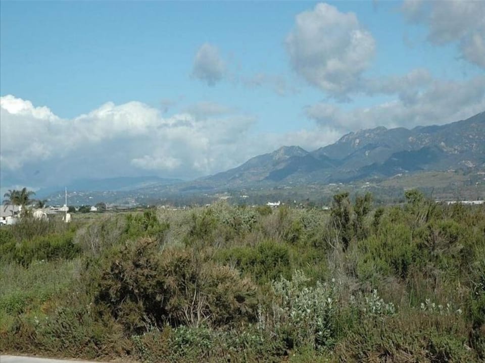 View of Nature Park and Santa Barbara mountains from patio