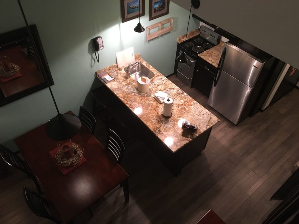 Upper bedroom, lofted and open to Living Room