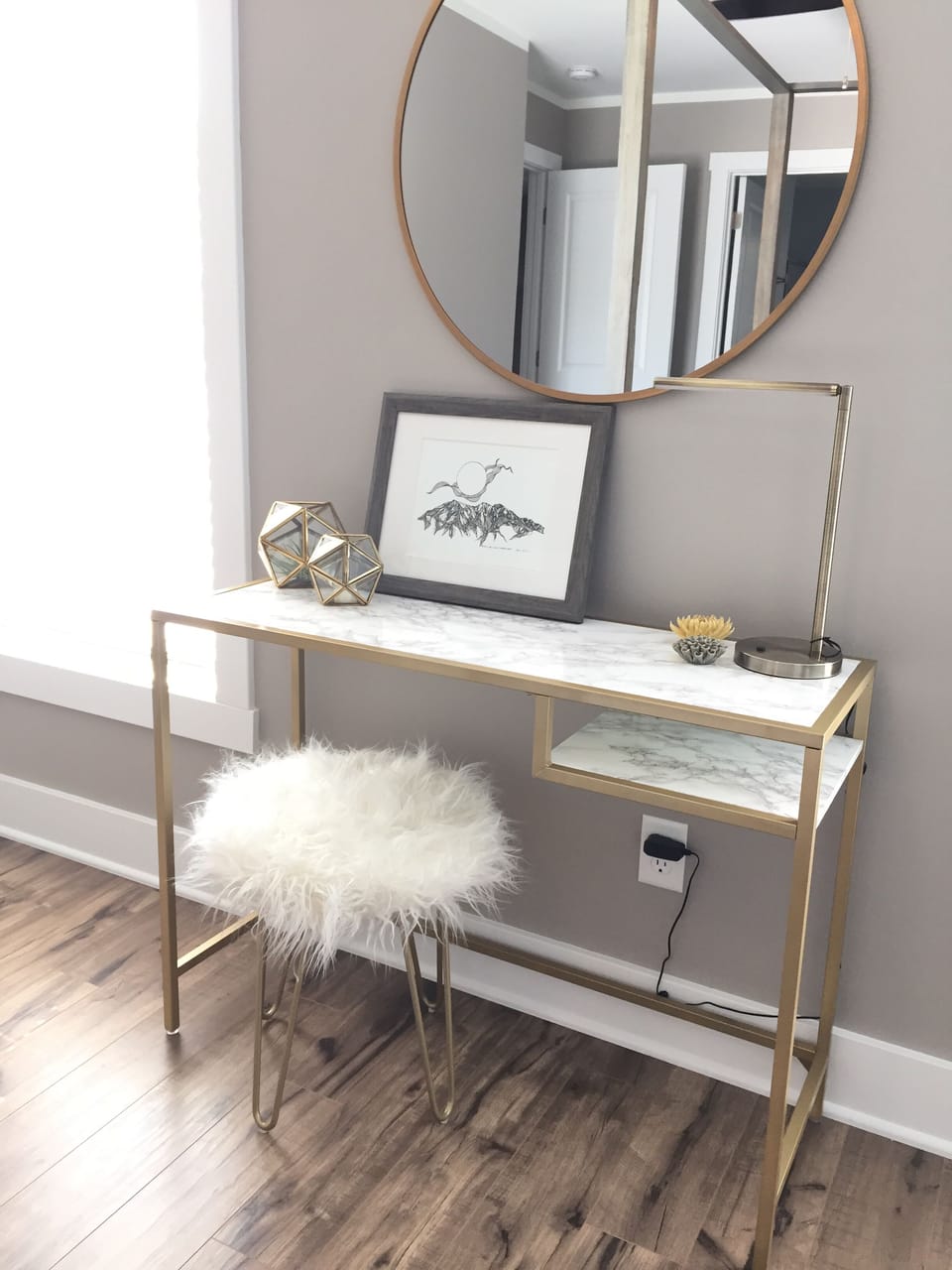 Work area in master bedroom