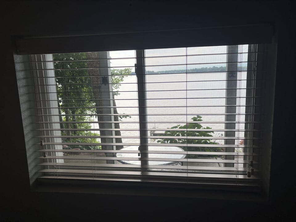 view of water from master bedroom