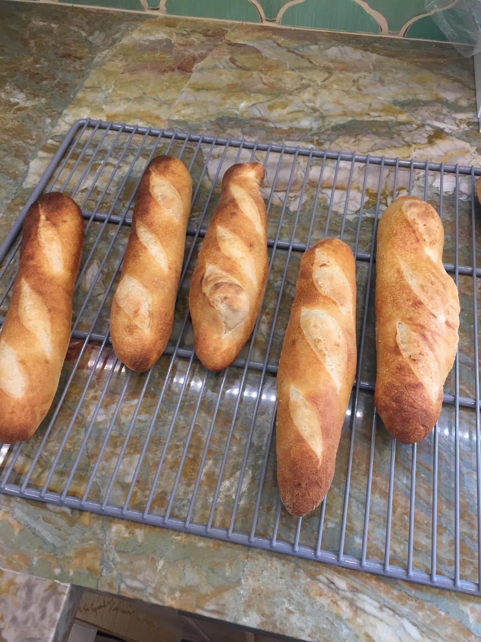 We bake french baguettes daily...fresh and yummy.