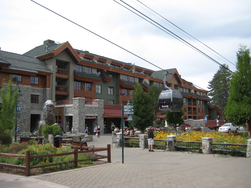 The Grand Residence is the building directly behind the Heavenly gondola