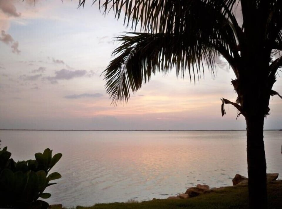 Sunset on the nearby Banana River.