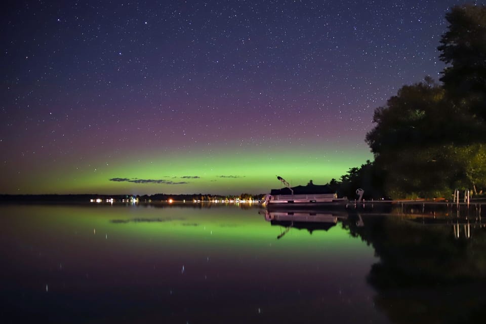 Northern Lights seen from dock  - 9-02-19