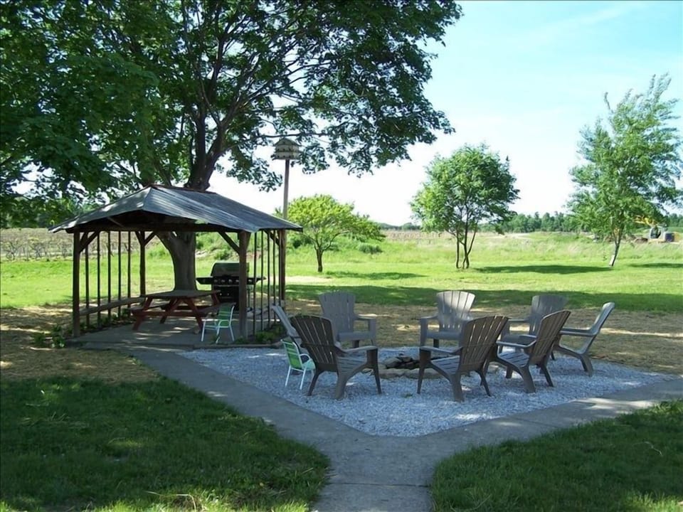 Backyard Pavillion with Fire Pit