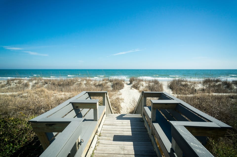 View from private access to beach