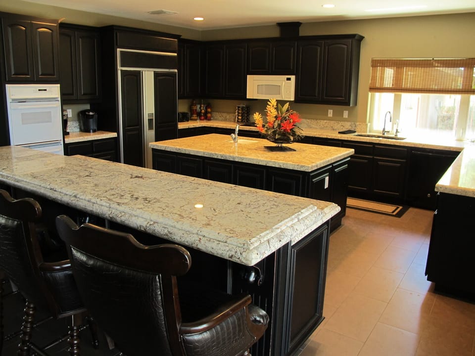 The kitchen in the main house.